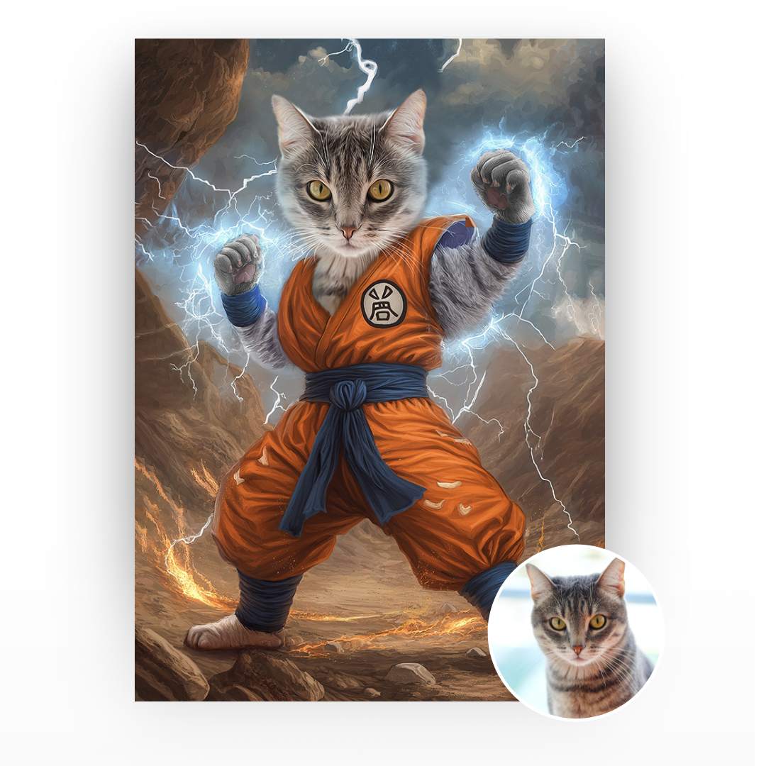 Gepersonaliseerd Huisdier Portret: Goku