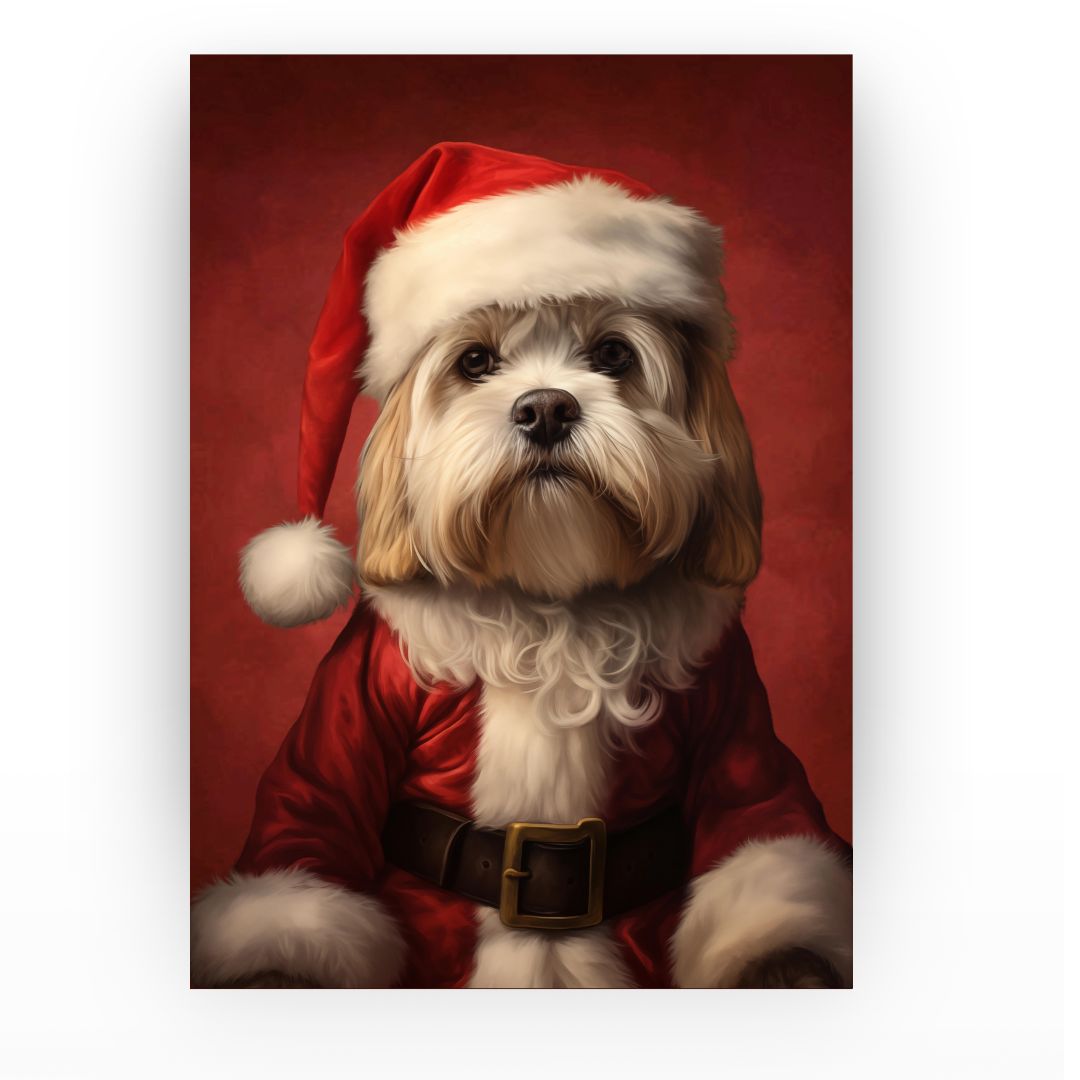 Christmas pet portrait